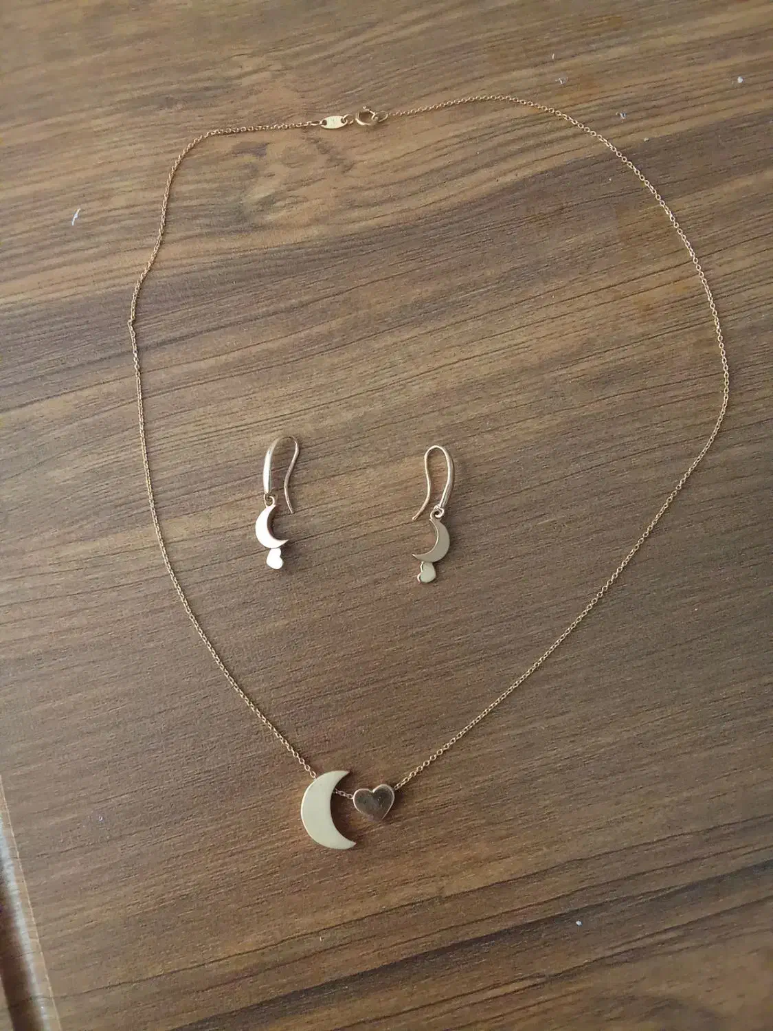 نیم ست گردنبند طلا و گوشواره نوی نو|جواهرات|زنجان, |دیوار