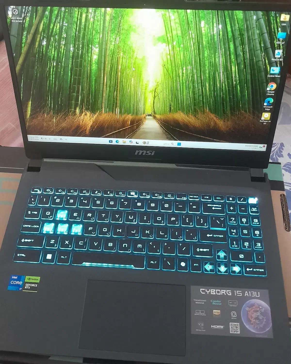 لپتاپ گیمینگ نسل 13 msi cyborg15 a13udx i7 32g|رایانه همراه|تهران, آذری|دیوار