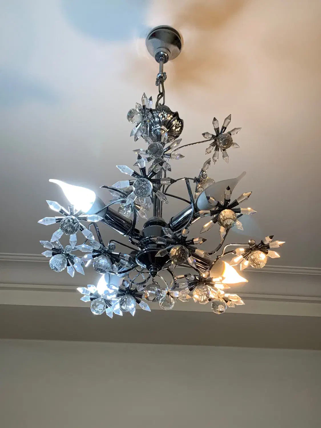 فروش لوستر کریستالی طرح گل|لوستر و چراغ آویز|رشت, دیلمان|دیوار