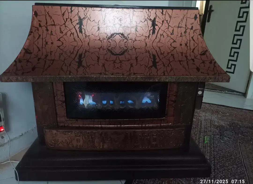 بخاری گازی طرح شومینه|بخاری، هیتر، شومینه|تهران, علم و صنعت|دیوار