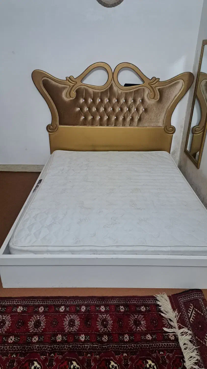 تخت خواب 2نفر جنس عالی|تخت و سرویس خواب|گمیشان, |دیوار