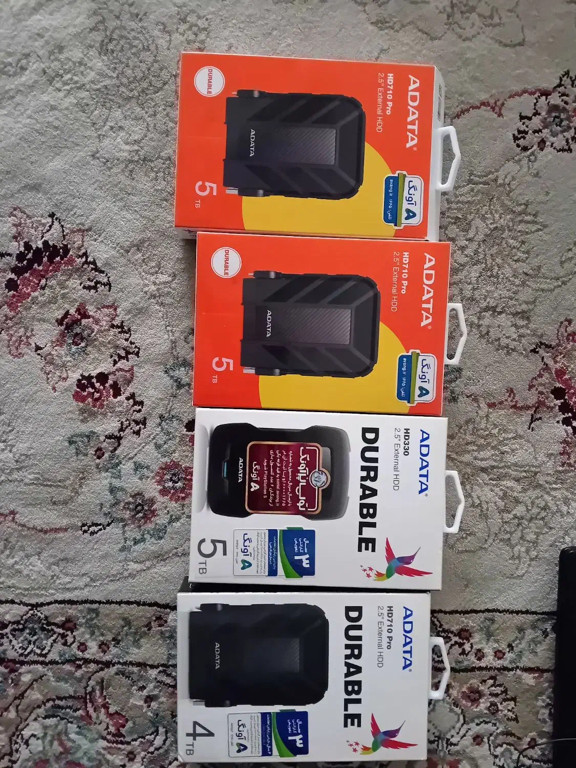 هارد اکسترنال ۵ ترا و ۴ ترا بایت adata|قطعات و لوازم جانبی رایانه|محمدشهر, محمدشهر|دیوار