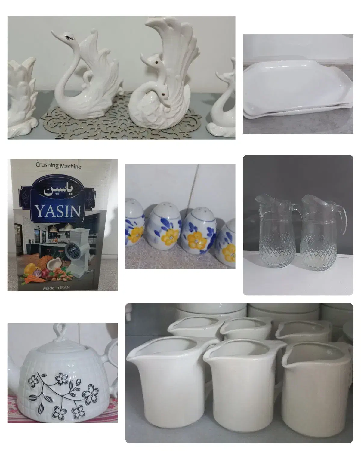 ۶ تا سس خوری چینی نمکدان پارچ خارجی دیس پلوپز|ظروف سرو و پذیرایی|قم, باغ شریفی|دیوار