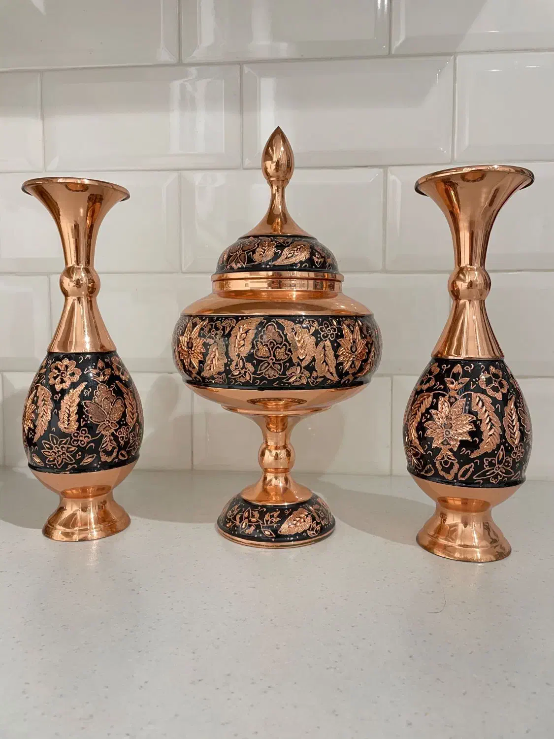 ست گلدان و شکلات خوری|صنایع دستی و سایر لوازم تزئینی|آبدانان, |دیوار