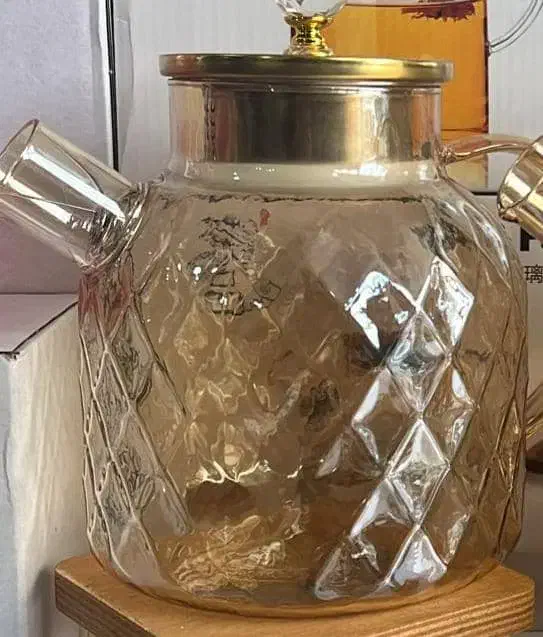 قوری شعله مستقیم 1ونیم لیتری شامپاینی|قوری، کتری، قهوهساز دستی|قائمشهر, |دیوار