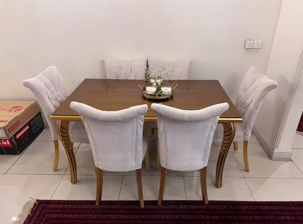 مبلمان و میز ناهار خوری ۶ نفره|مبلمان خانگی و میز عسلی|تهران, شهرک آزمایش|دیوار