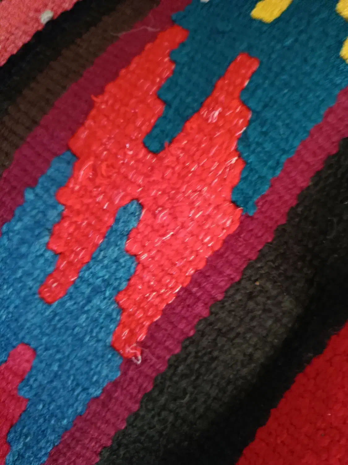 گلیم سنتی کار دست|گلیم، جاجیم، گبه|قزوین, |دیوار