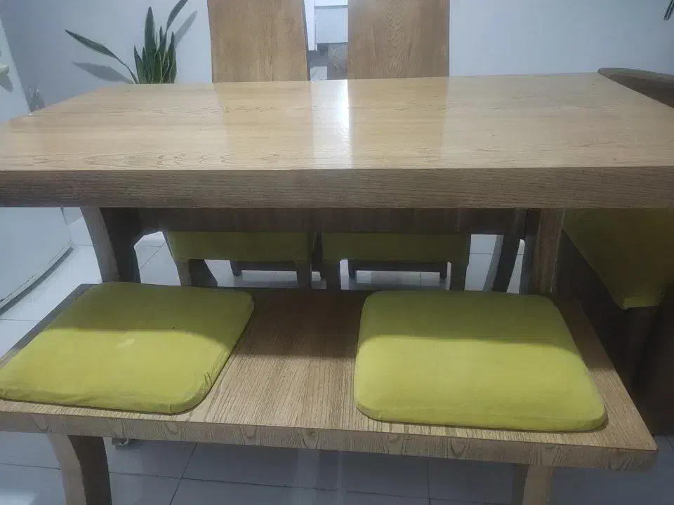 ناهار خوری چوب 6 نفره 7 تومن|میز و صندلی غذاخوری|شیروان (خراسان), |دیوار