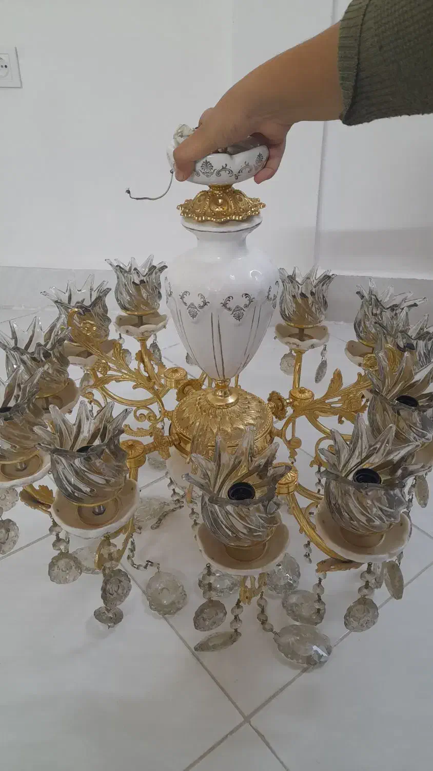 لوستر برنج نو|لوستر و چراغ آویز|مشهد, فتح المبین|دیوار