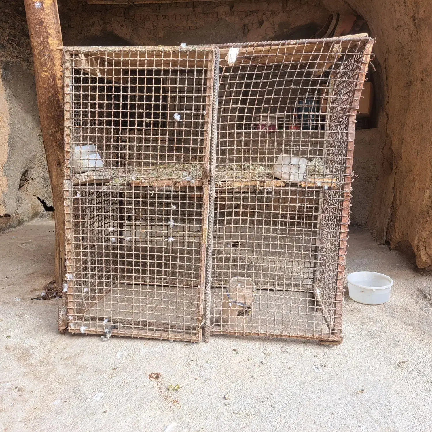 قفس دوطبقه آهنی|لوازم جانبی حیوانات|جونقان, |دیوار