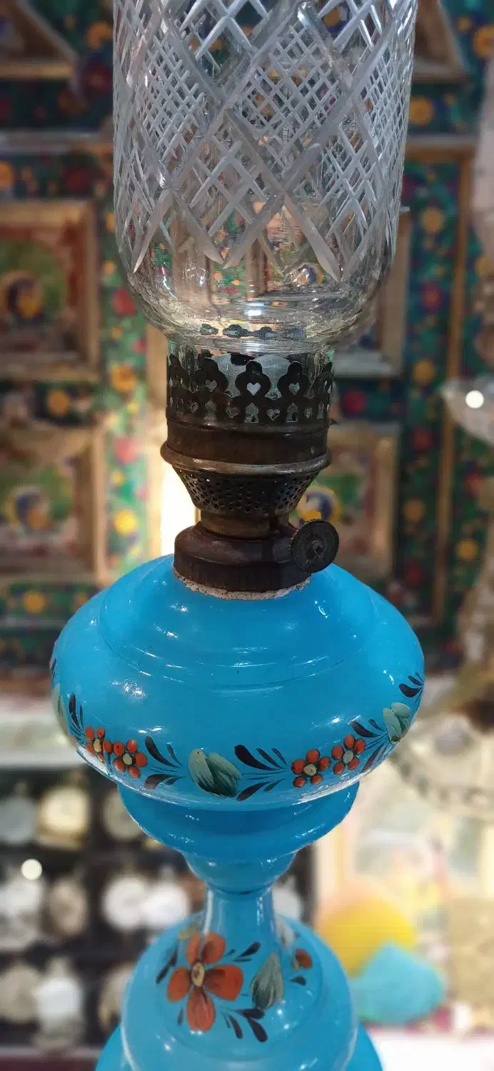 چراغ نفتی بارفتن قاجاری|کلکسیون اشیاء عتیقه|تهران, دربند|دیوار