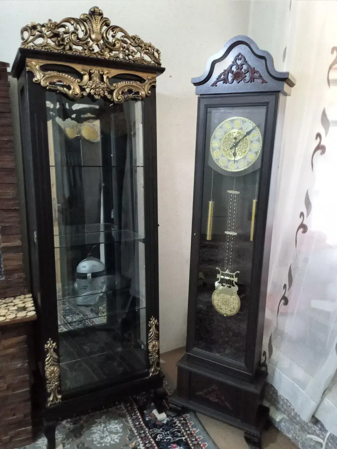 ساعت ایستاده و بوفه|بوفه، ویترین، کنسول|سنندج, |دیوار