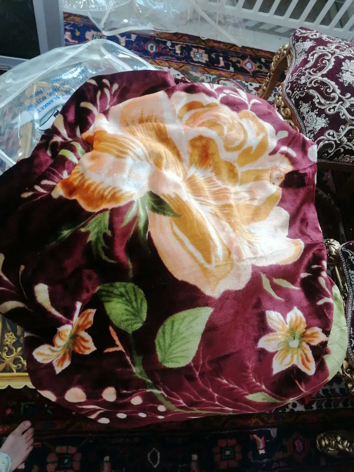 پتو گلبافت نو|رختخواب، بالش، پتو|سهند, |دیوار