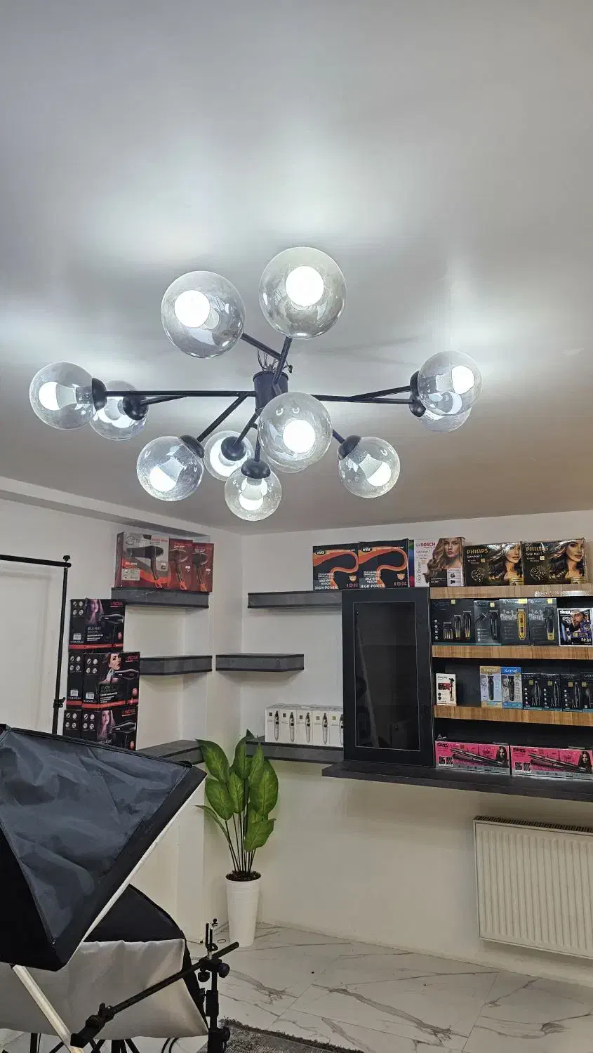 لوستر مولکولی کم کار کرد در حد نو|لوستر و چراغ آویز|قم, پردیسان|دیوار