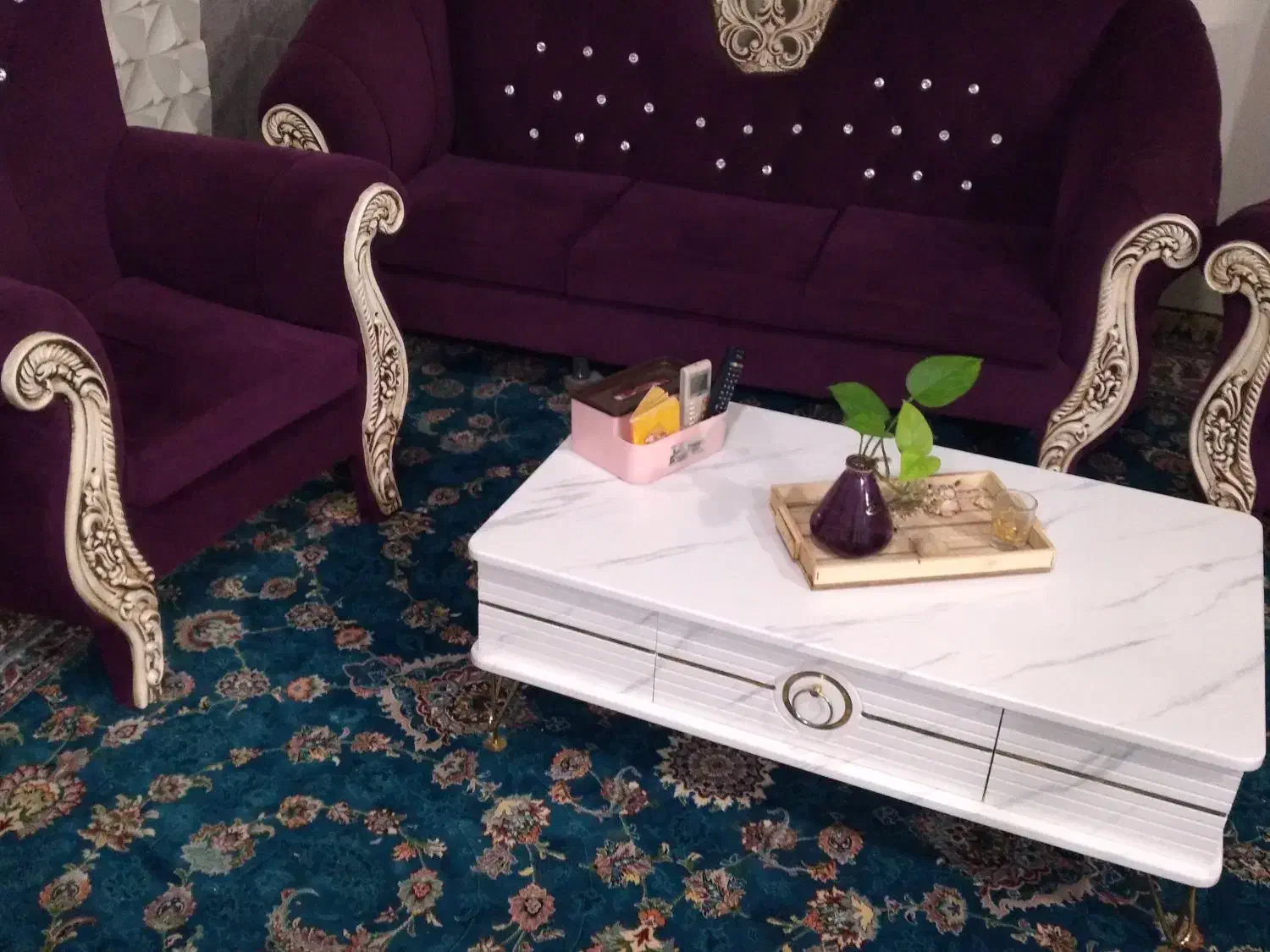 مبلمان ۷ نفره|مبلمان خانگی و میز عسلی|بم, |دیوار