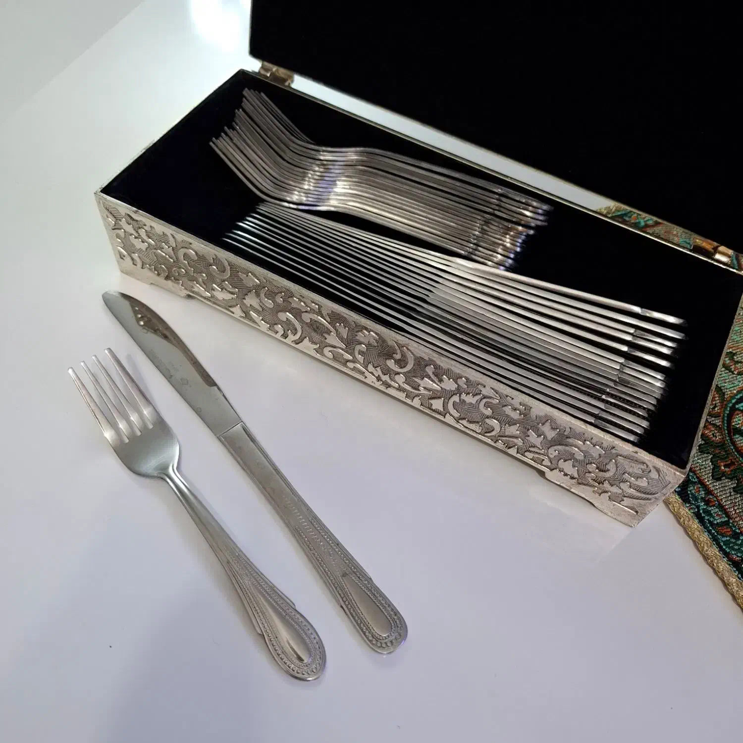 سرویس قاشق چنگال غذاخوری و کارد چنگال میوه خوری|ظروف سرو و پذیرایی|تبریز, |دیوار