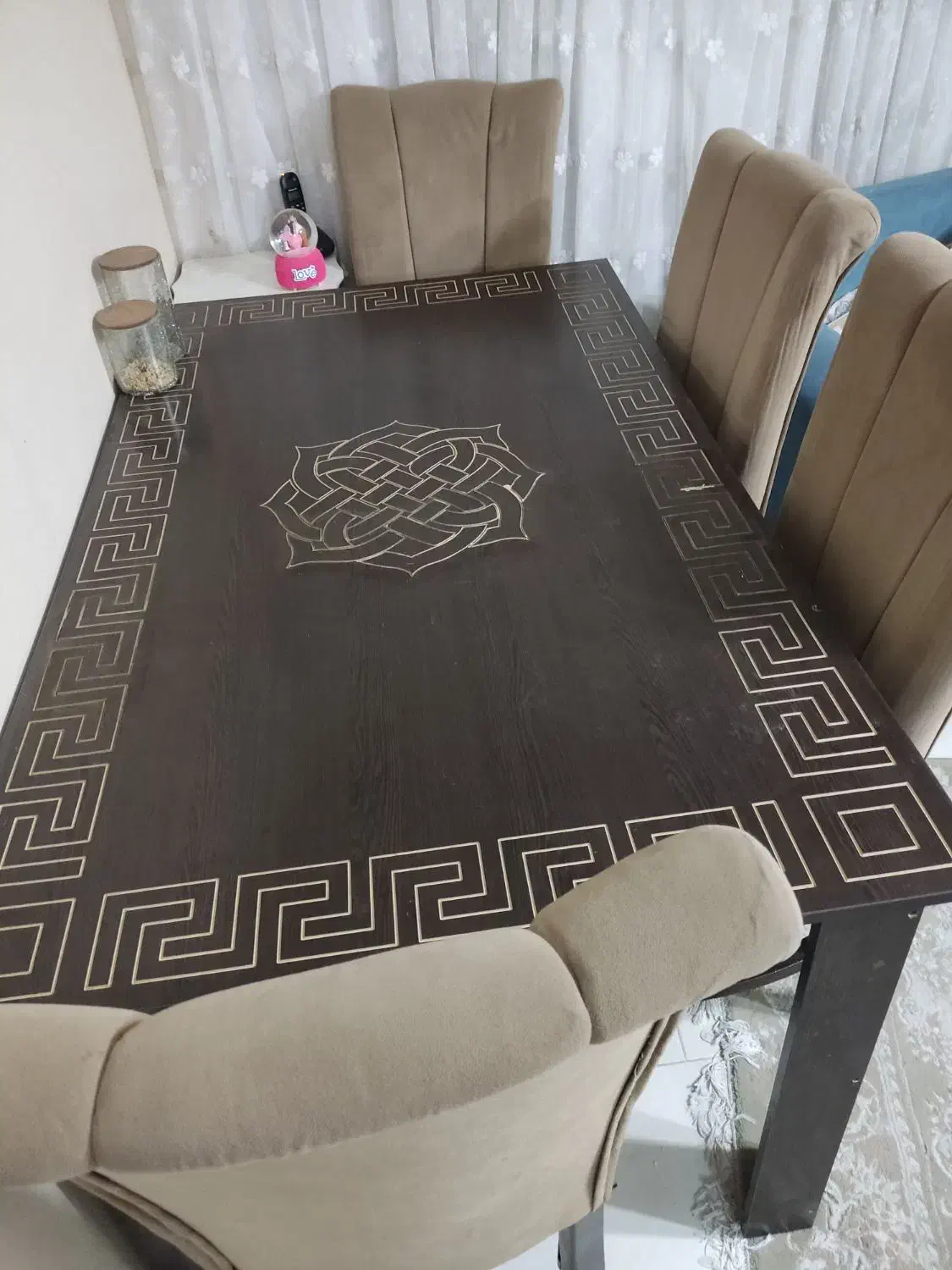 میز ناهار خوری چهار نفره|میز و صندلی غذاخوری|رشت, کوی مهر|دیوار