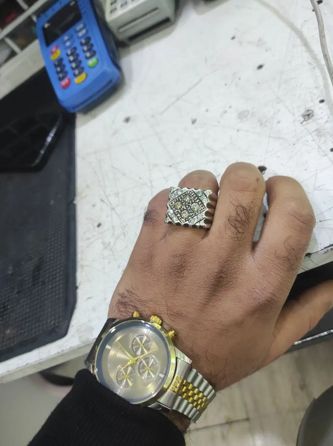 انگشتر نقره نگین موزانایت|جواهرات|قرچک, مهدیه|دیوار