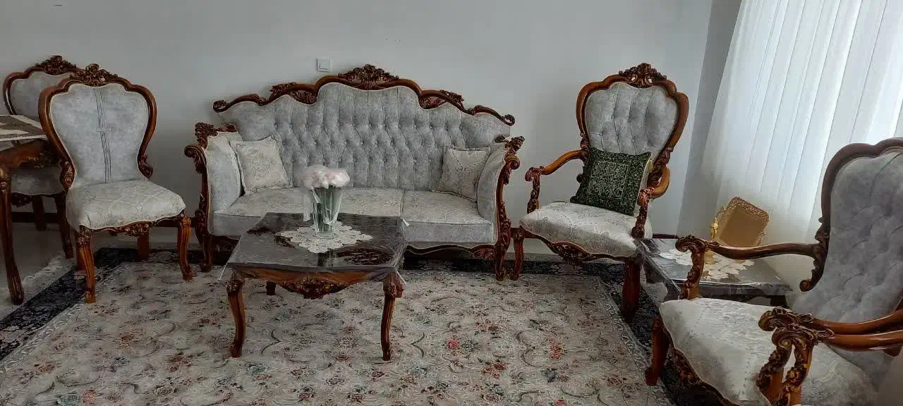 مبل استیل ۹ نفره و غذا خوری ۴|مبلمان خانگی و میز عسلی|ملایر, |دیوار