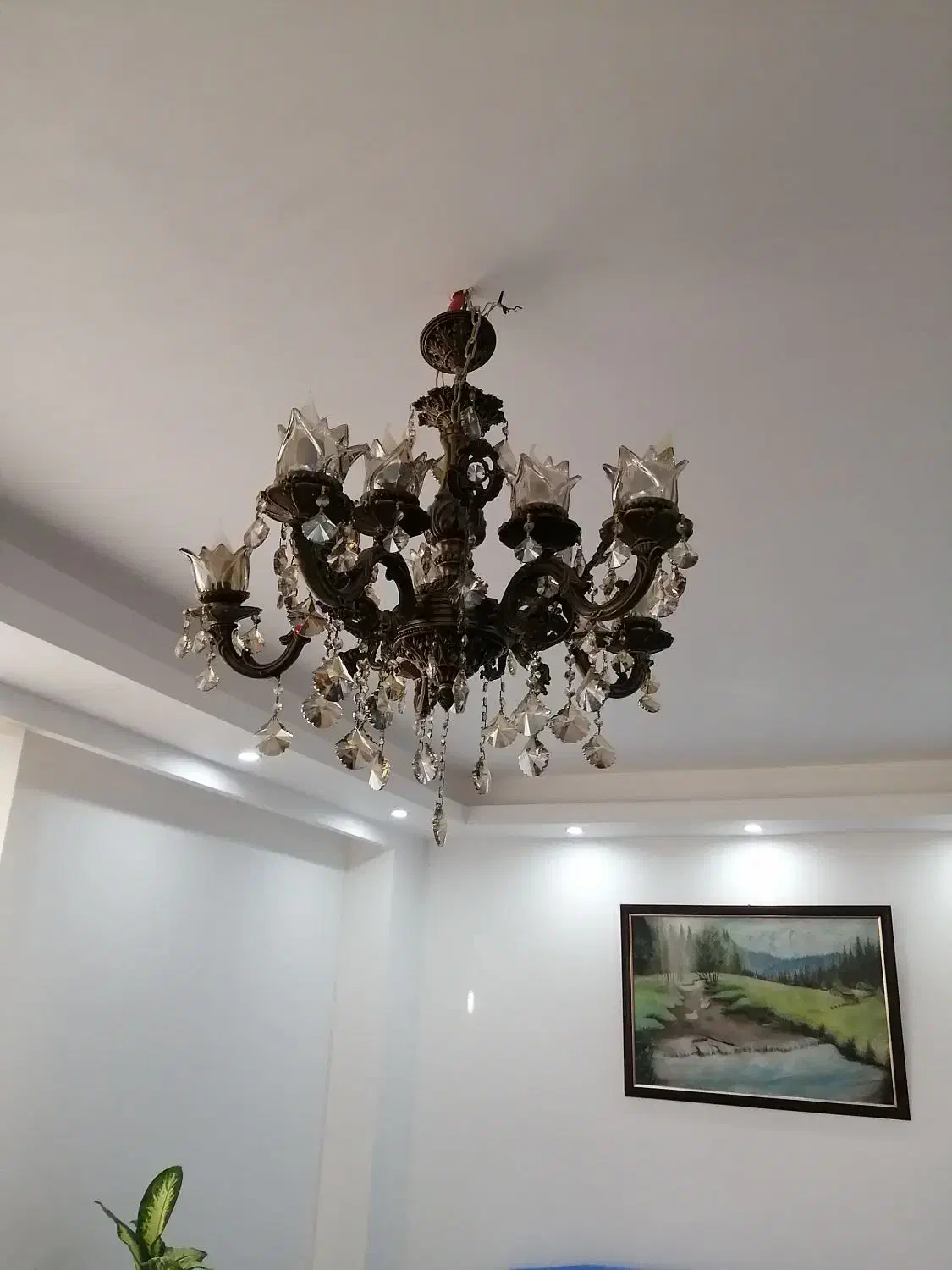 لوستر 5شاخه آلیاژی چشمه نور|لوستر و چراغ آویز|هشتگرد, شهرک صنعتی هشتگرد|دیوار