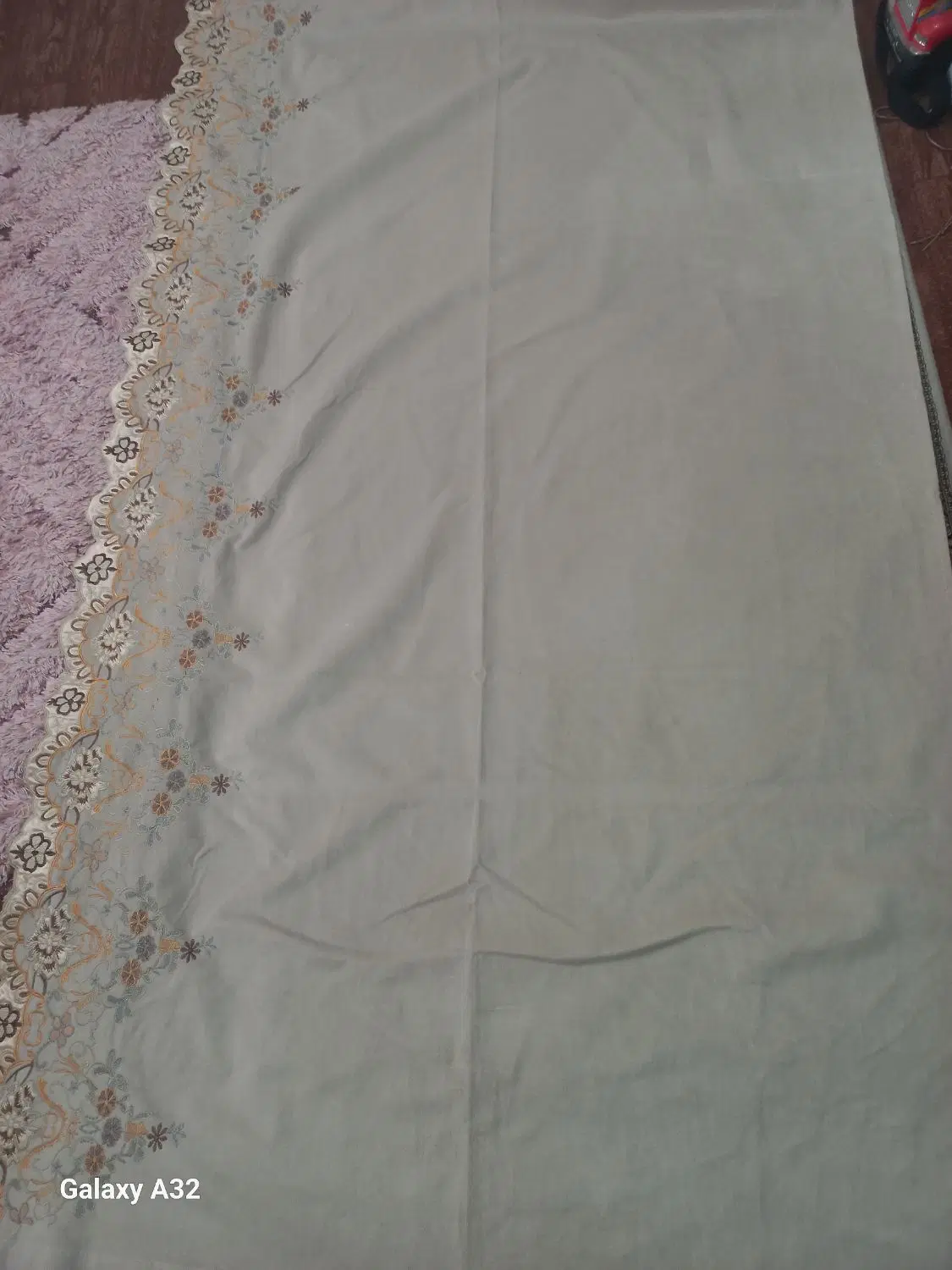 پرده کتیبه سالم و نو کتان مخمل|پرده، رانر، رومیزی|تهران, فلاح|دیوار
