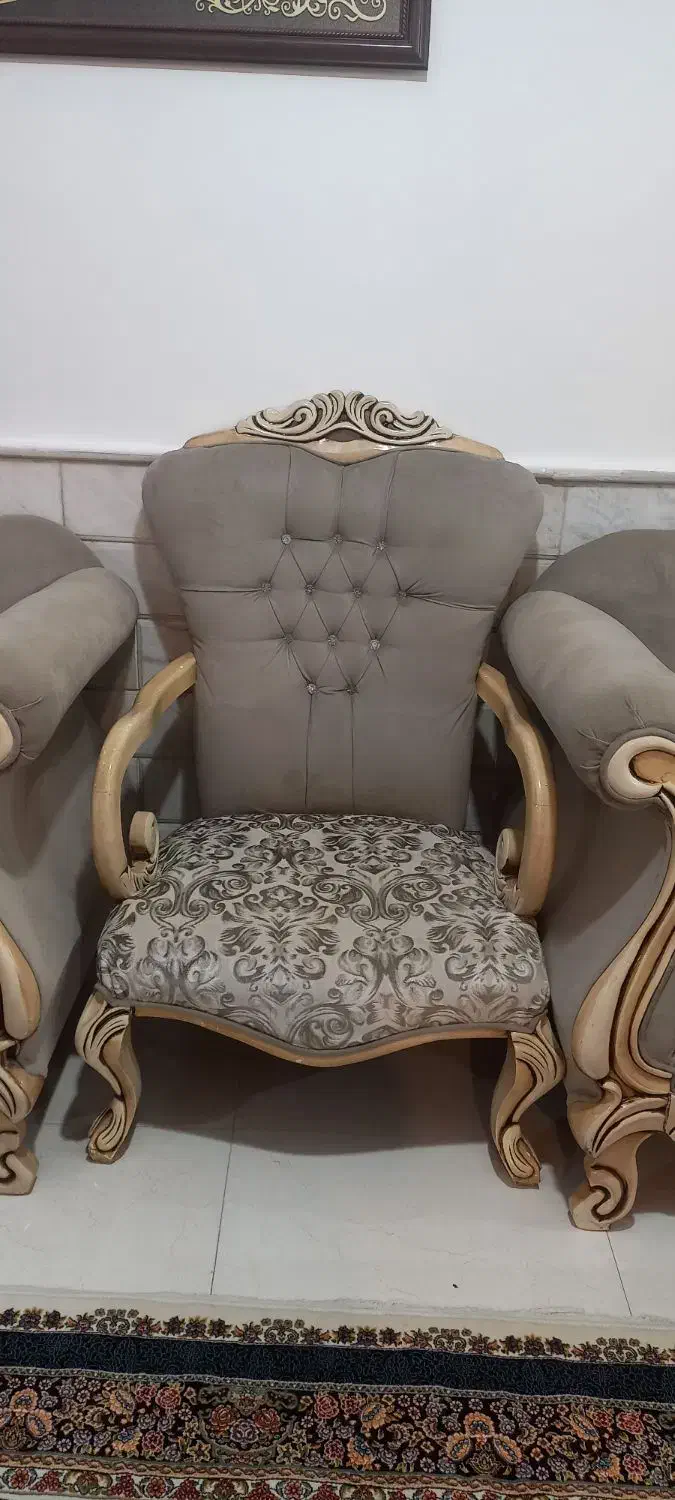 مبل۹نفره کلاسیک با کاور|مبلمان خانگی و میز عسلی|رفسنجان, |دیوار