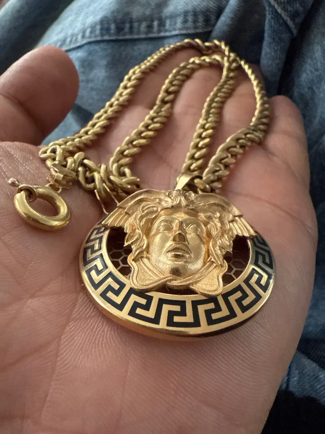 زنجیر و پلاک مدال گرندبند آویز طلا ورساچ|جواهرات|اراک, |دیوار