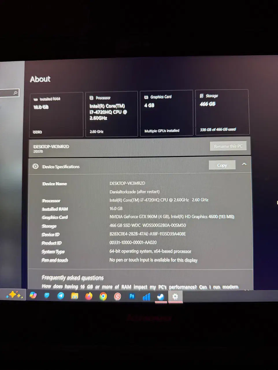 لبتاب گیمینگ لنوو|رایانه همراه|بوشهر, |دیوار