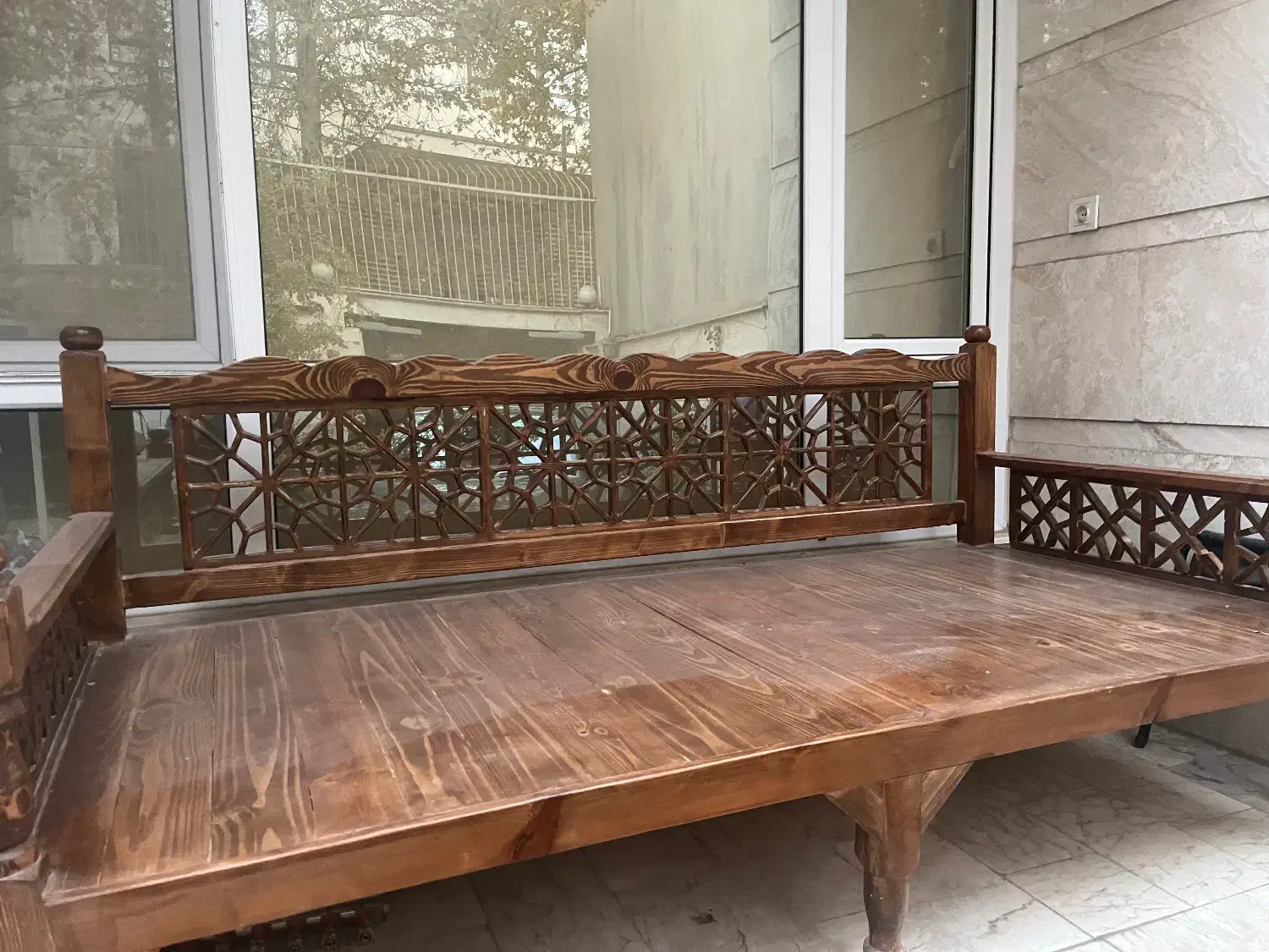 تخت چوبی سنتی|تخت و سرویس خواب|اراک, |دیوار