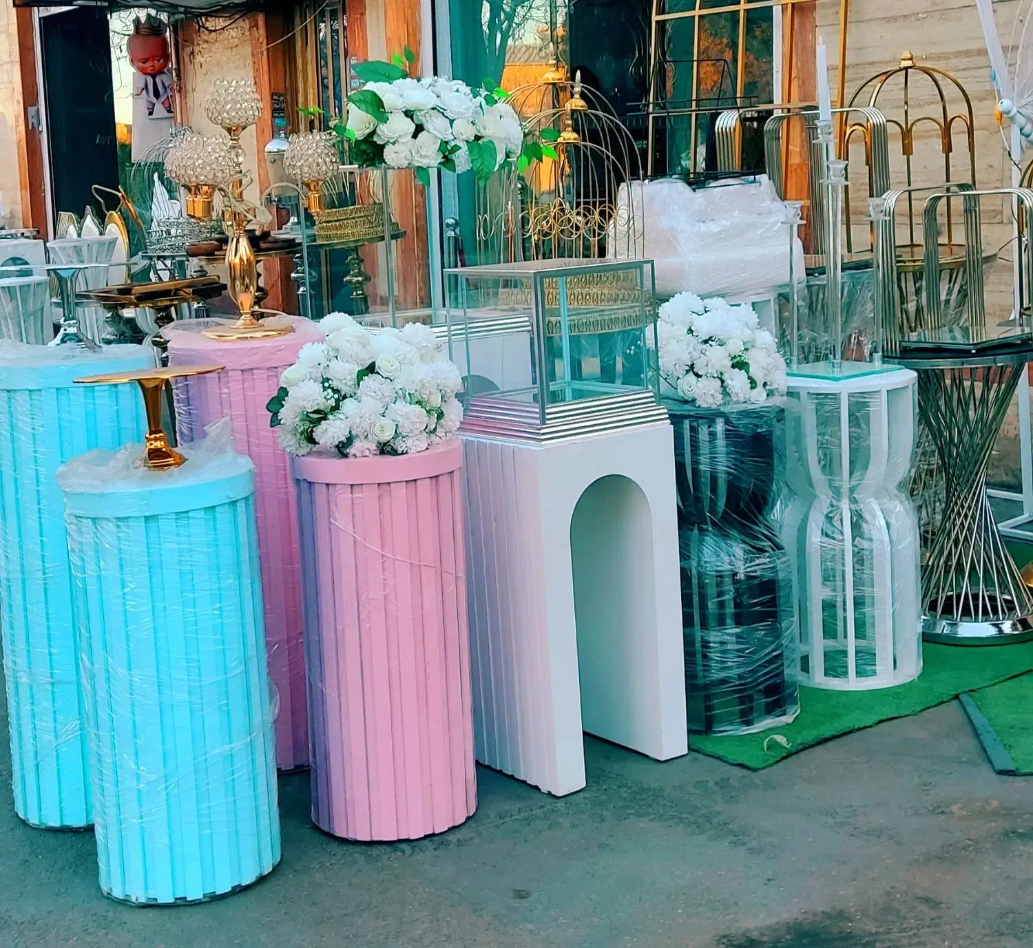 تشریفات مجالس احمدی ( اجاره لوازم ) تم تولد|خدمات پذیرایی، مراسم|شیراز, شیشه‌گری|دیوار