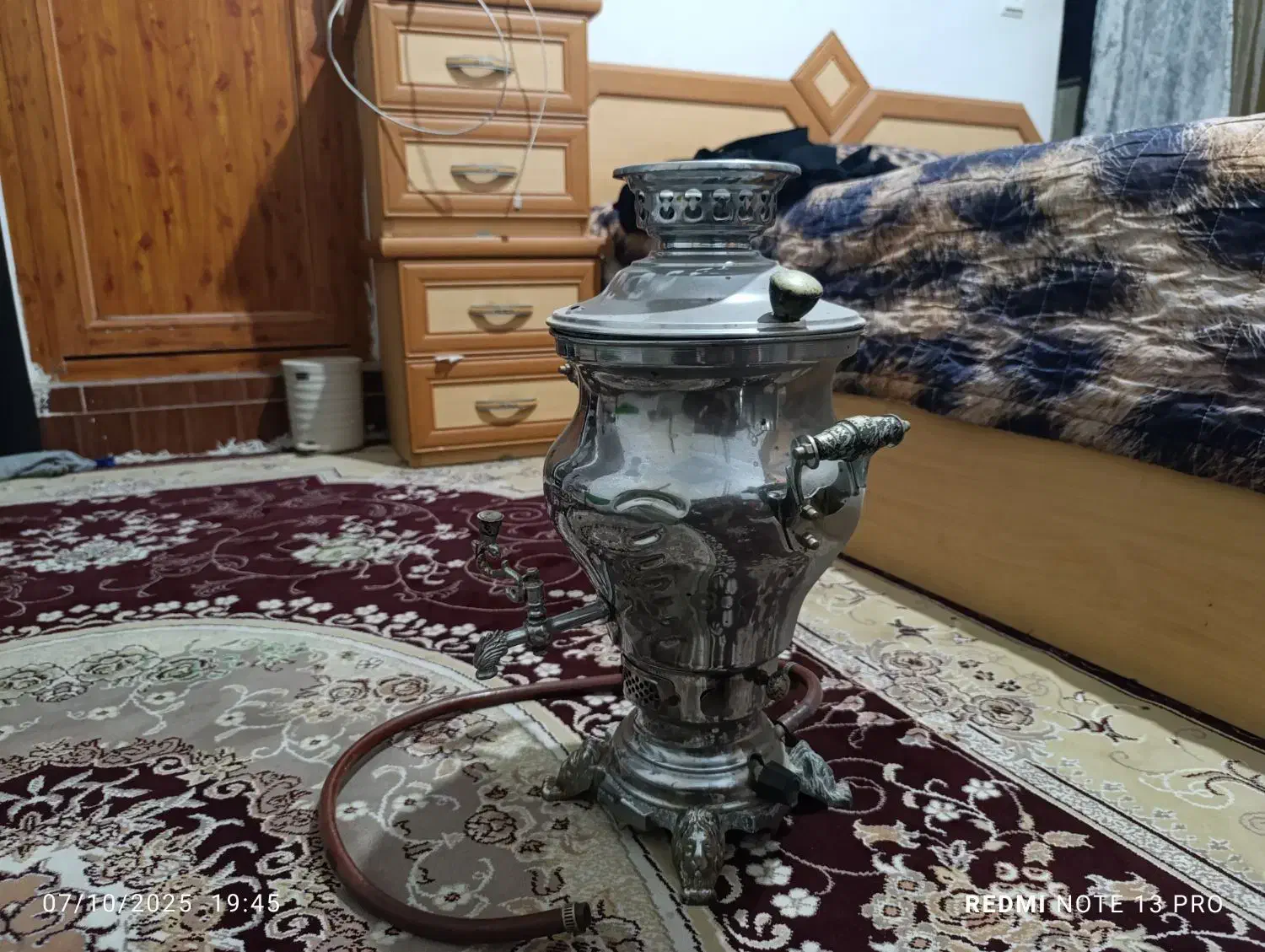 سماور گازی|سماور، چای‌ساز، قهوه‌ساز|باغستان, |دیوار