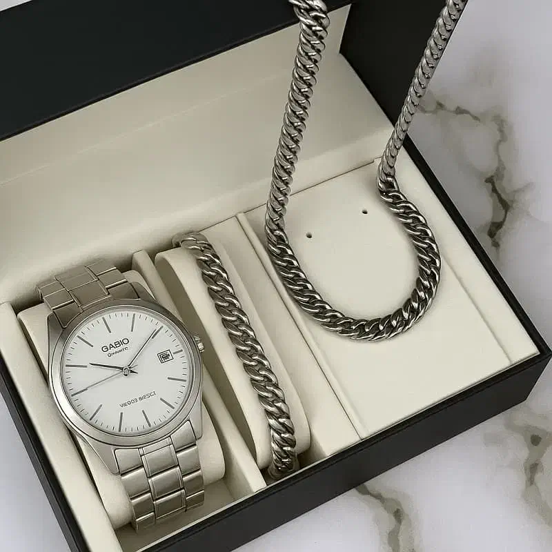 پکیج ساعت و گردنبند و دستبند مردانه|ساعت|کرج, کوی امامیه|دیوار