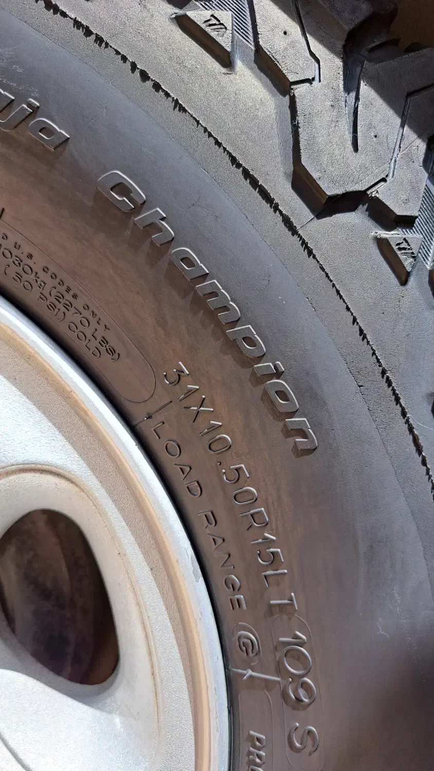 لاستیک افرود بی اف گودریچ BFGoodrich31/10.5/15|قطعات یدکی و لوازم جانبی|مشهد, گوهرشاد|دیوار