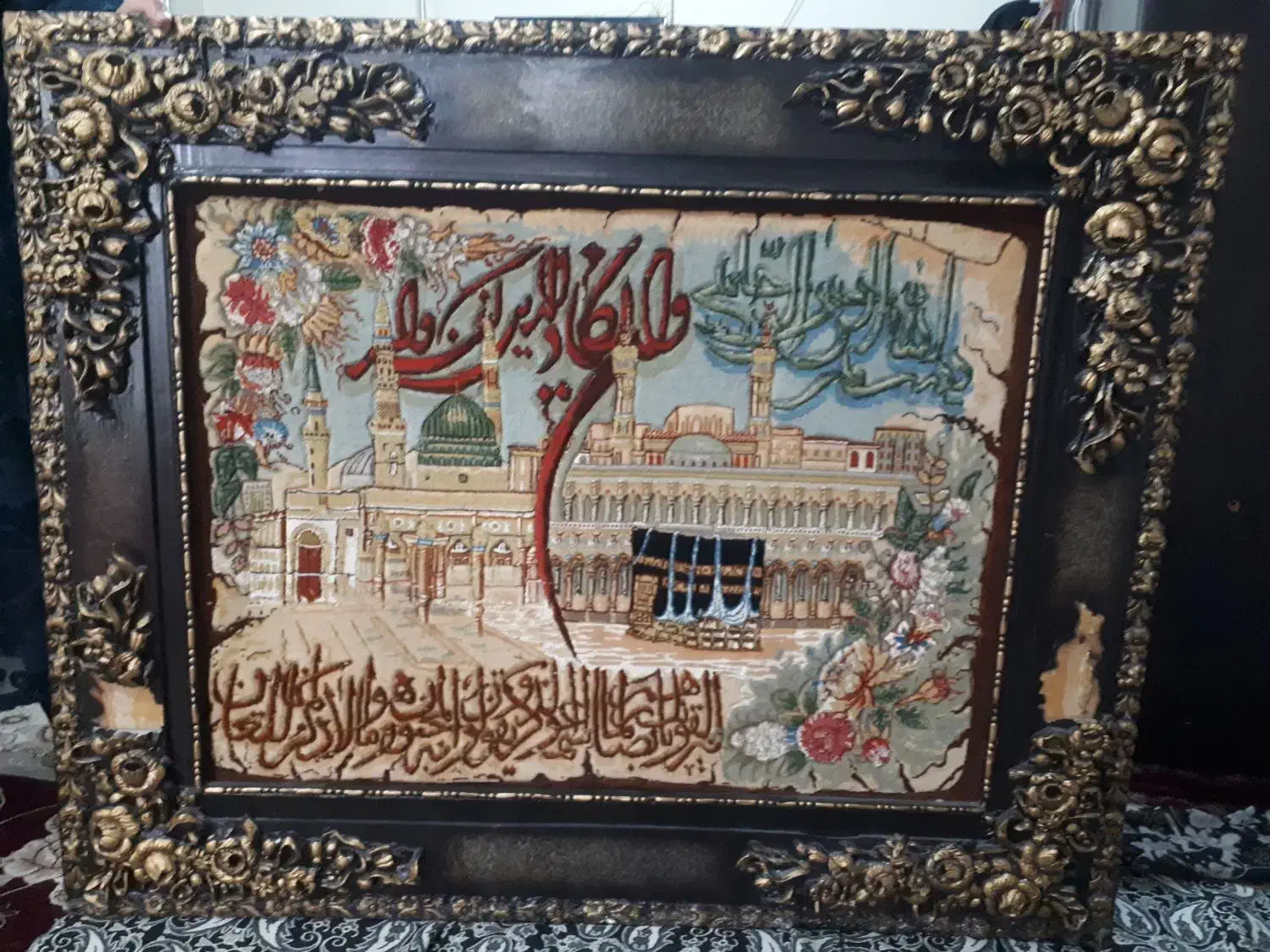 تابلو فرش دست بافت|تابلو فرش|قم, محمد آباد|دیوار