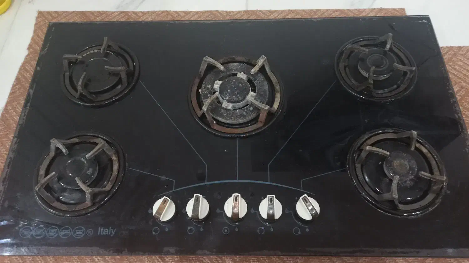 گاز صفحه ای ۵ شعله سالم و تمیز|اجاق گاز و لوازم برقی پختوپز|امیدیه, |دیوار