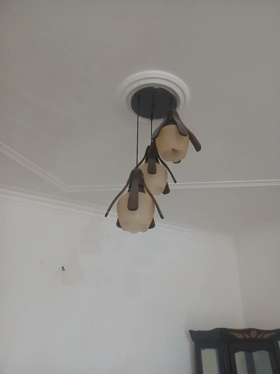 لوستر مدل لاله سه شاخه|لوستر و چراغ آویز|خرم‌آباد, |دیوار