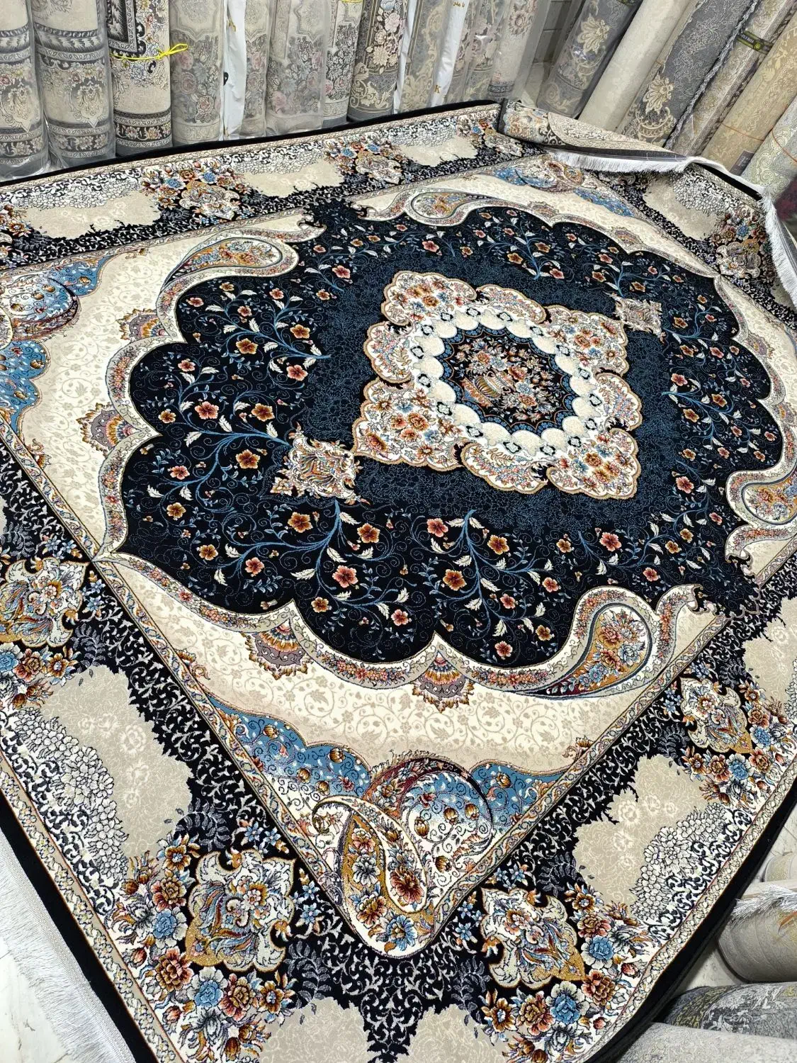 فرش سوگند دوتخته 12متری نو|فرش|قم, نیروگاه|دیوار