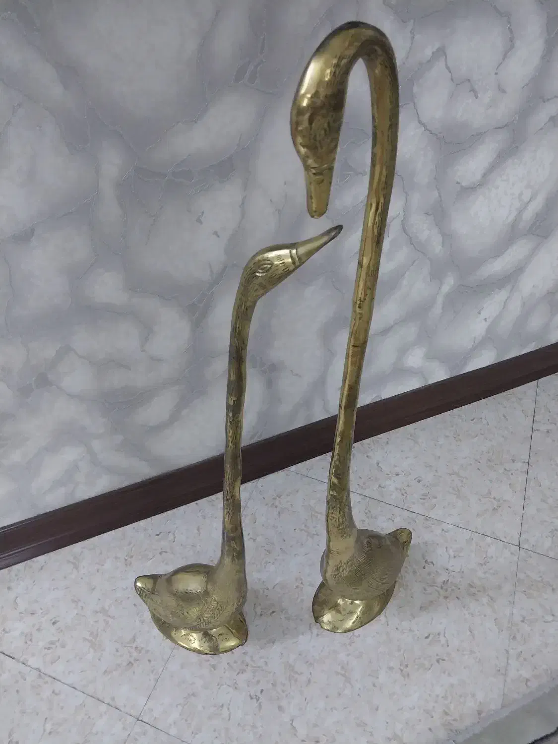 قو عاشق جنس برنجی|مجسمه، تندیس، ماکت|شاهدشهر, |دیوار