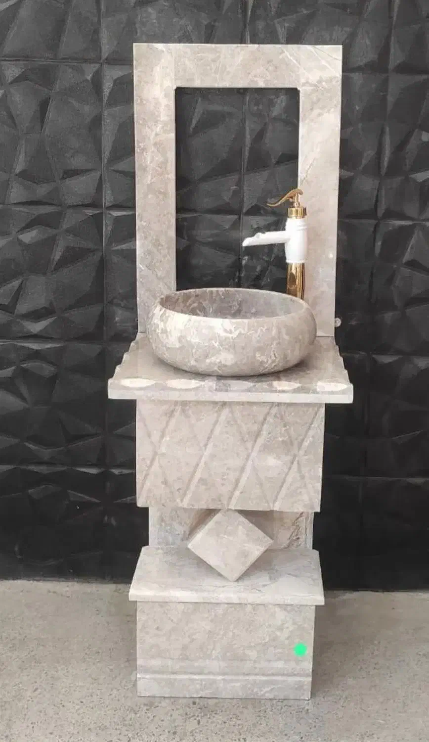 روشویی سنگی طبیعی|لوازم سرویس بهداشتی|کن, |دیوار