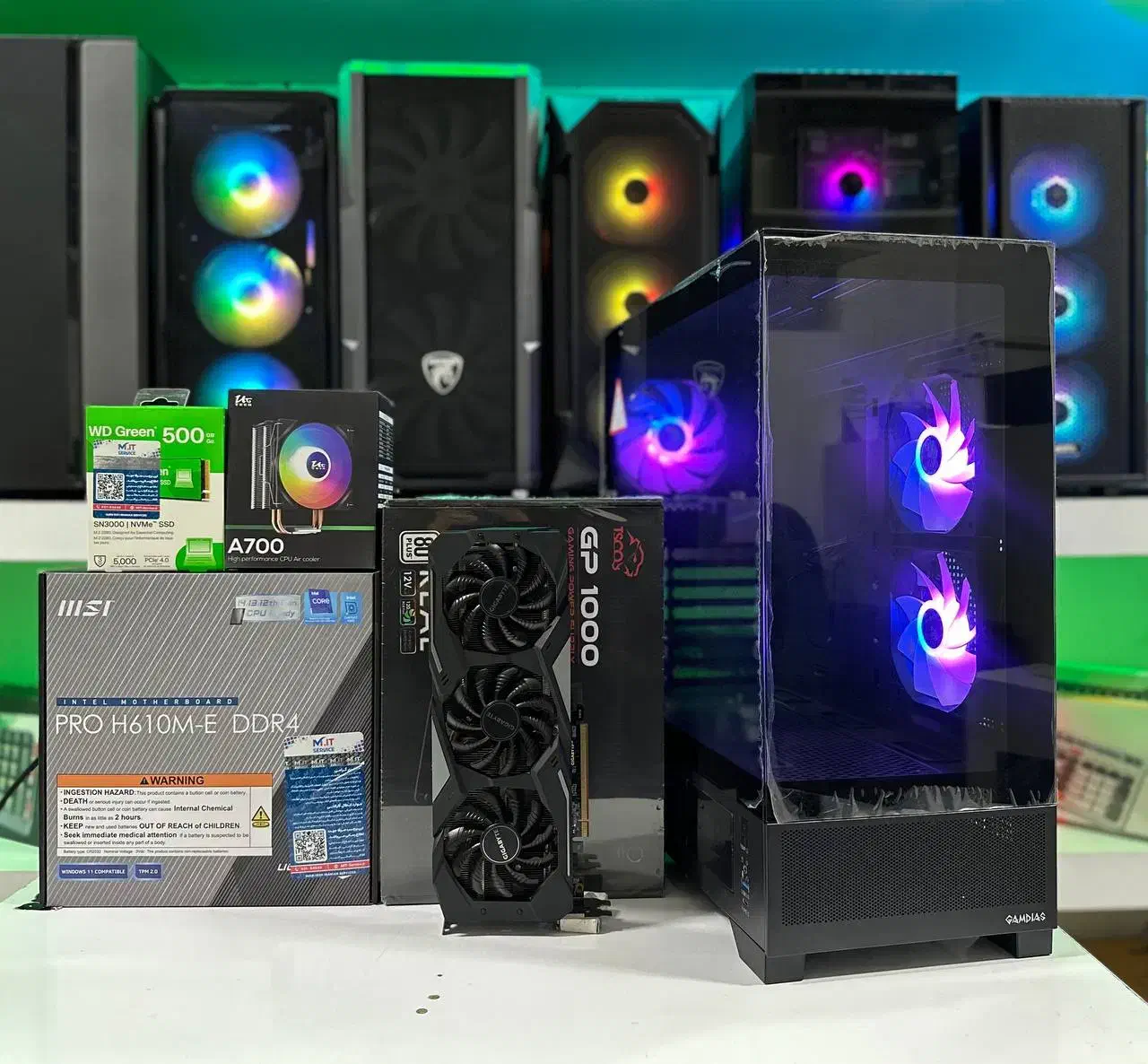 کیس گیمینگ RX5700XT gigabyte پردازنده i512400F|رایانه رومیزی|مشهد, فلسطین|دیوار