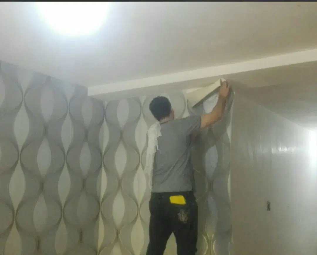 تزینات بلکا نصب و اجرا نصاب کاغذ دیواری گچکاری|خدمات پیشه و مهارت|تهران, یافت‌آباد|دیوار