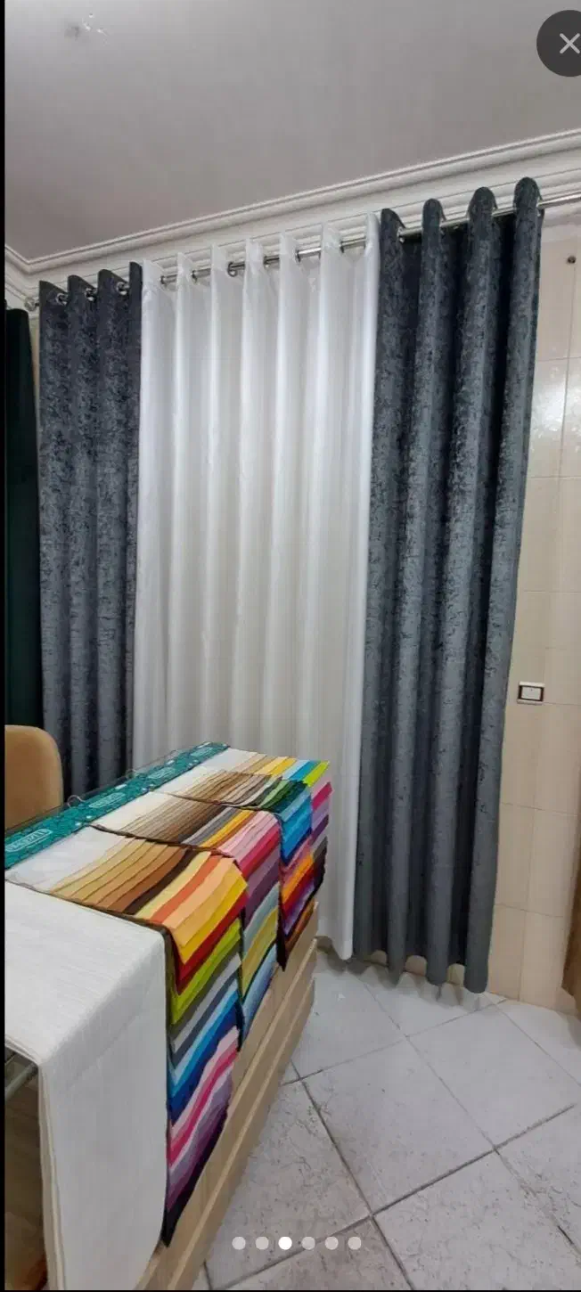 پرده آماده آلما.خیابان انقلاب.خیابان بهمن.بهمن۱|پرده، رانر، رومیزی|گرگان, |دیوار