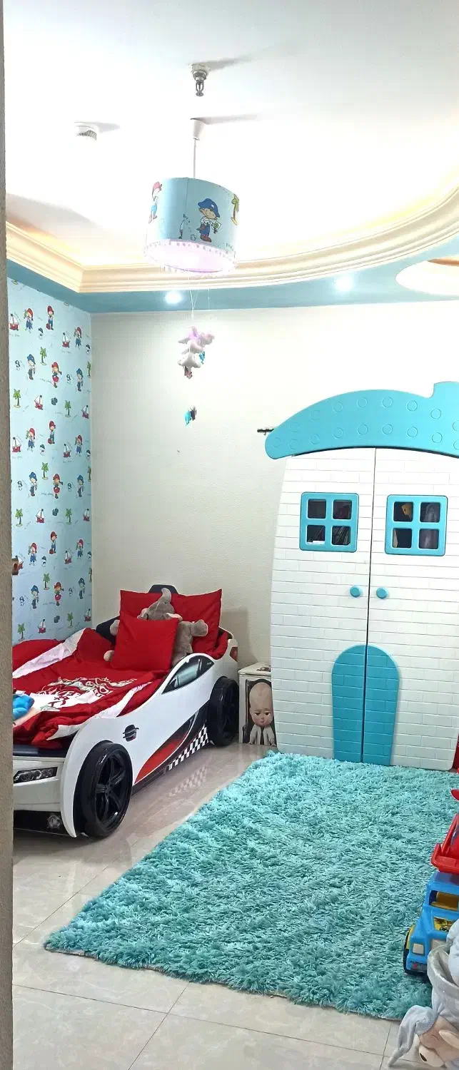 تختخواب کودک و نوجوان مدل ماشین بسیار بسیار تمیز|اسباب و اثاث بچه|شاهین‌شهر, نظامی|دیوار