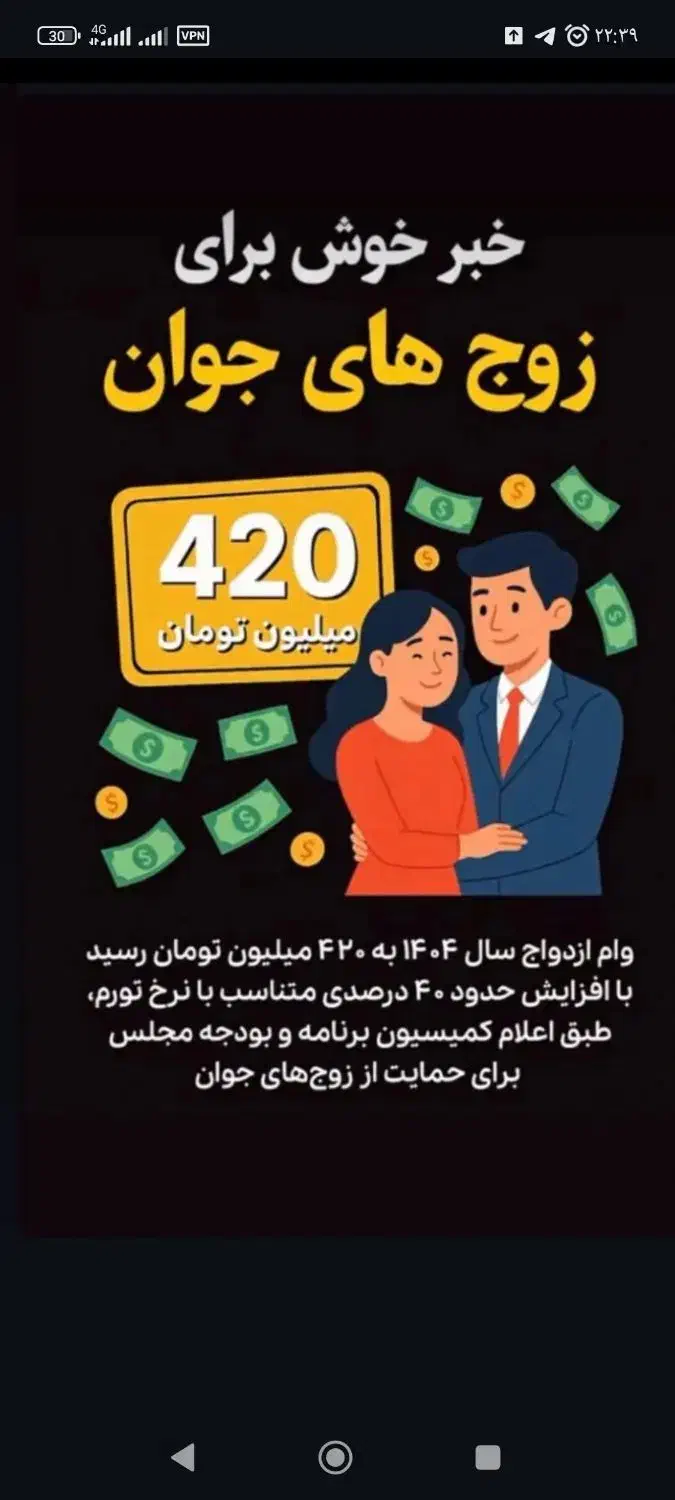 وام ازدواج 350میلونی فروشی|خدمات مالی، حسابداری، بیمه|گنبد کاووس, |دیوار