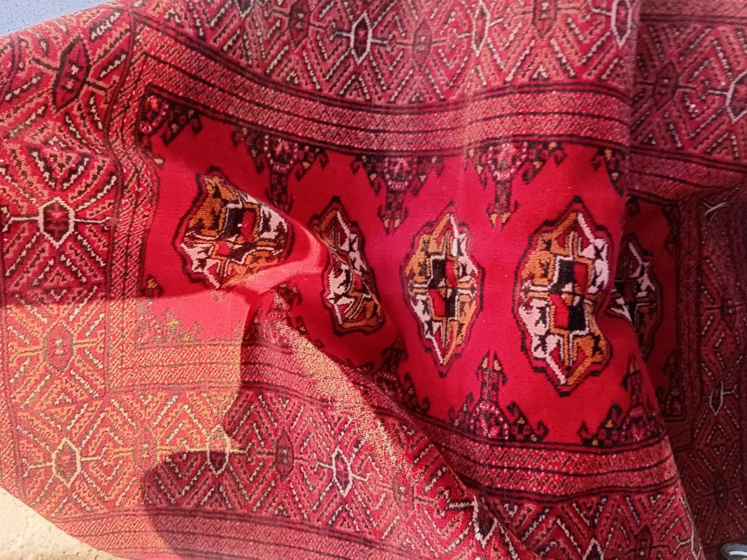 قالیچه دست بافت ترکمنی|فرش|بندر ترکمن, |دیوار