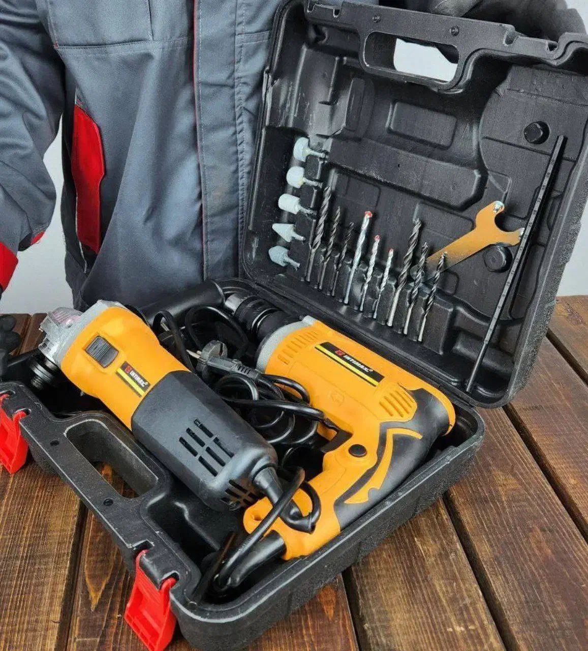 کیت دریل چکشی و مینی فرز اینتیمکس با لوازم کامل|ابزارآلات|تهران, شیخ هادی|دیوار