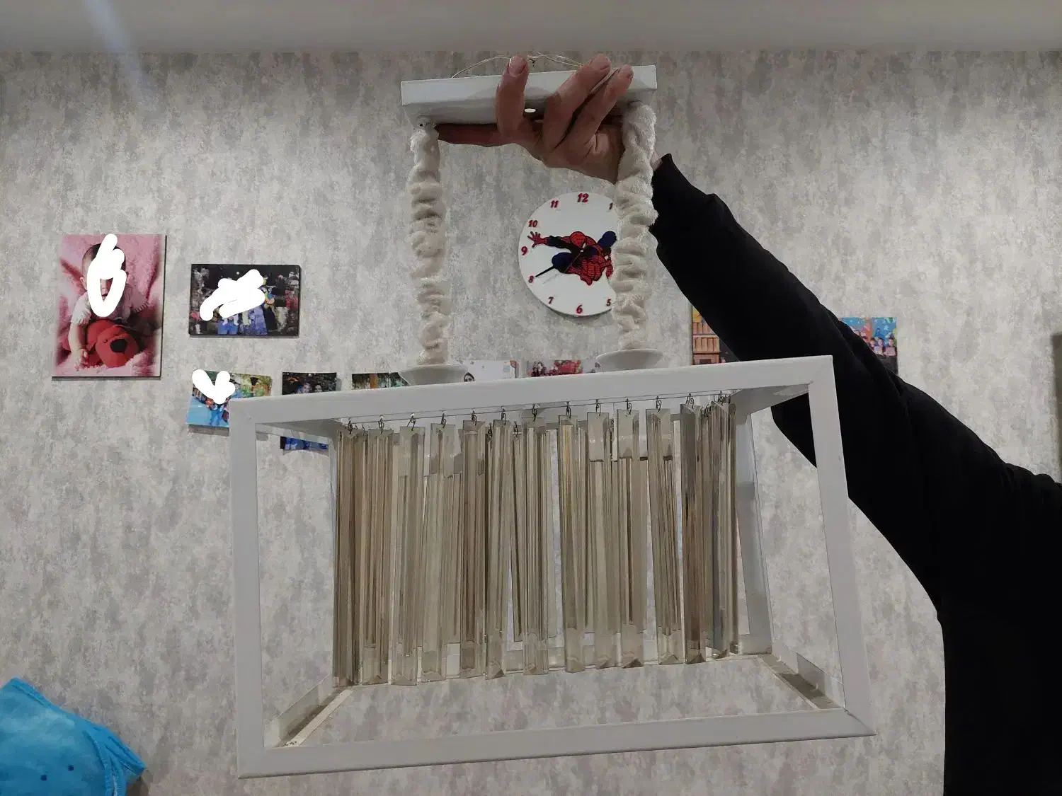 لوستر ۲ شعله|لوستر و چراغ آویز|مشهد, راهنمایی|دیوار