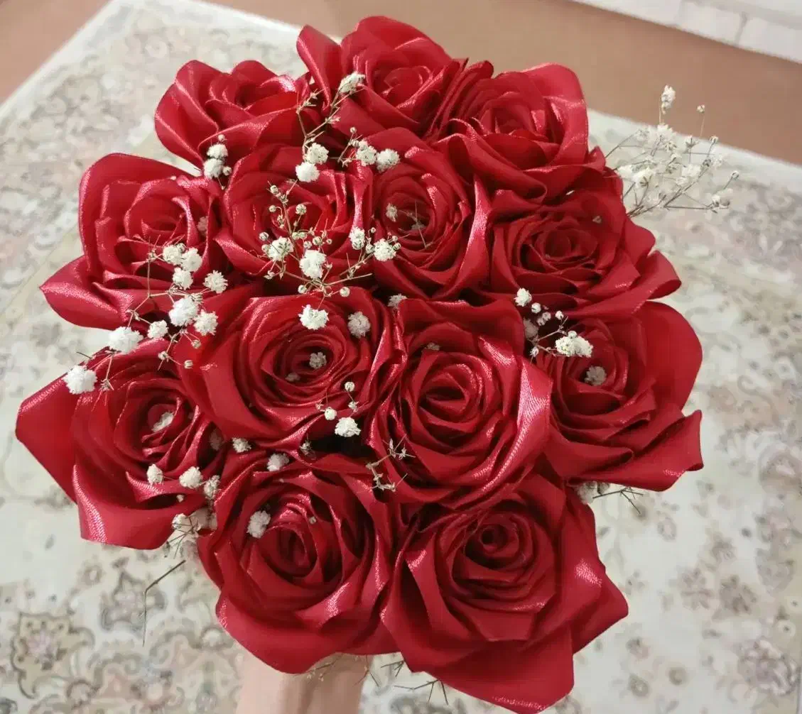 گل رز روبانی|گل مصنوعی|زنجان, |دیوار