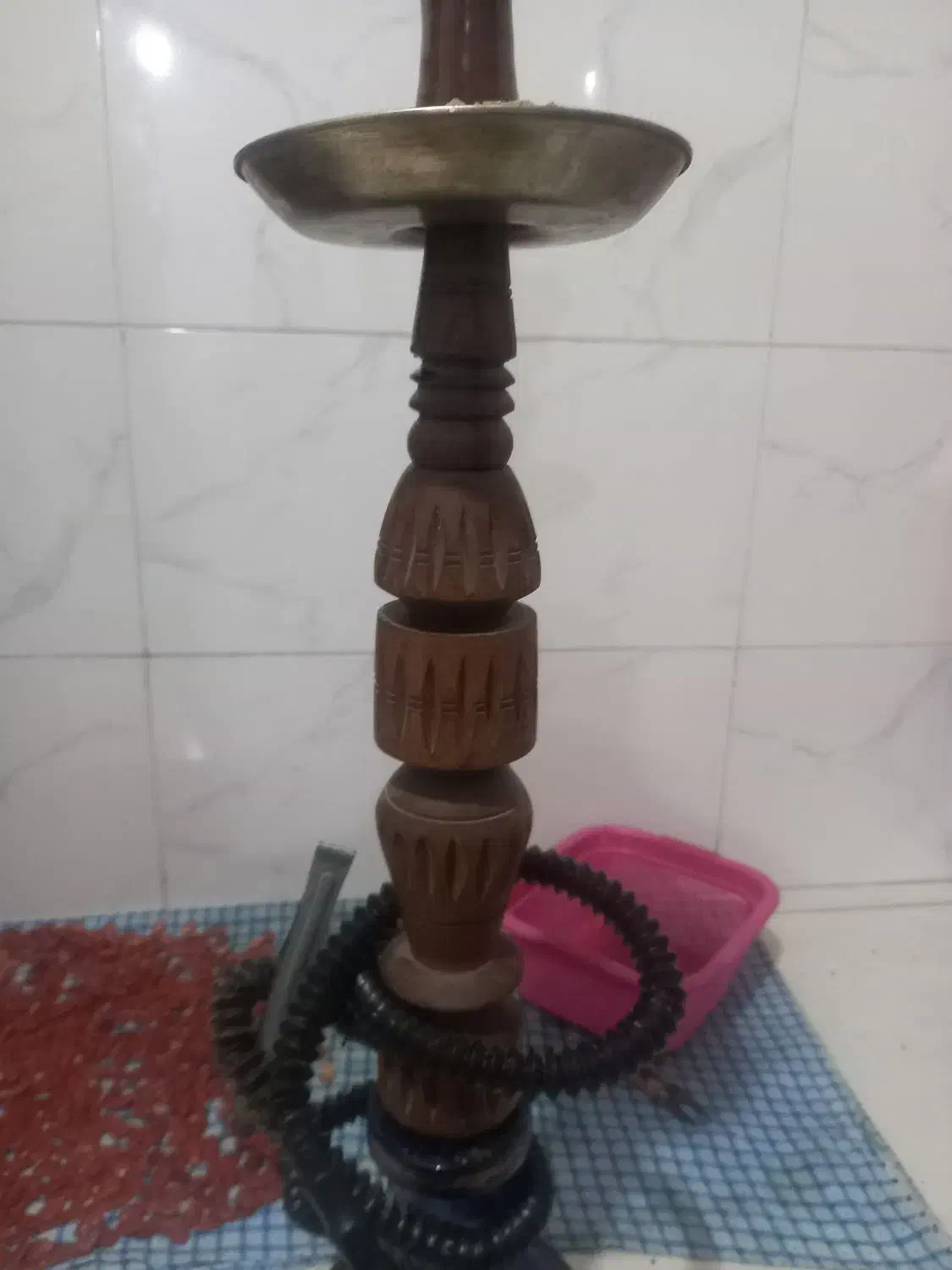 قلیان چوبی|صنایع دستی و سایر لوازم تزئینی|خوشاب, |دیوار