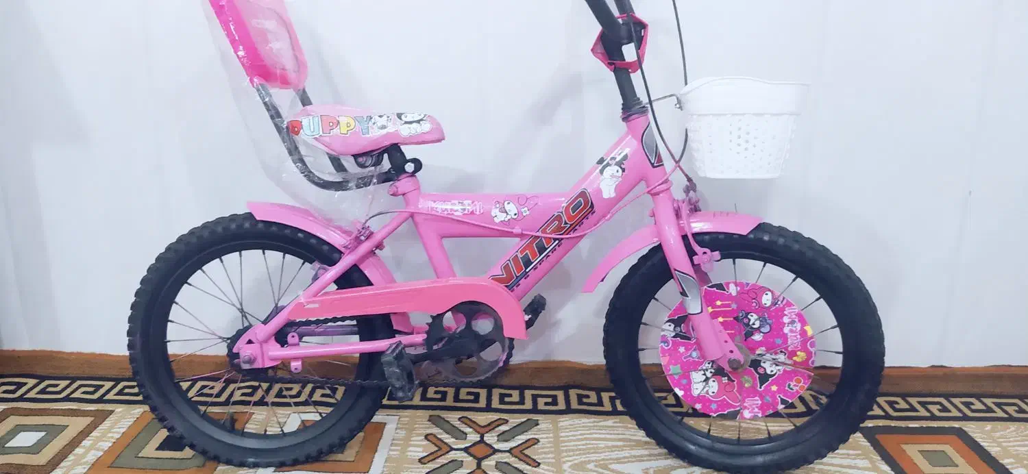 دوچرخه دخترانه صورتی سایز 16 نو سالم محکم|دوچرخه، اسکیت، اسکوتر|محمدشهر, محمدشهر|دیوار